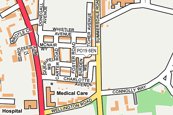 PO19 6EN map - OS OpenMap – Local (Ordnance Survey) PO19 6EN map - OS OpenMap – Local (Ordnance Survey)