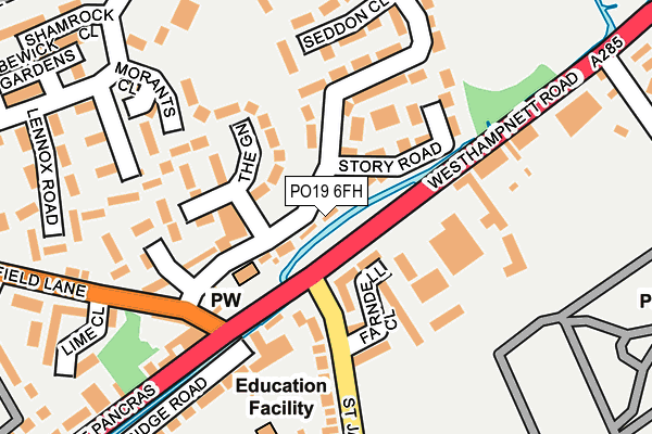 PO19 6FH map - OS OpenMap – Local (Ordnance Survey) PO19 6FH map - OS OpenMap – Local (Ordnance Survey)