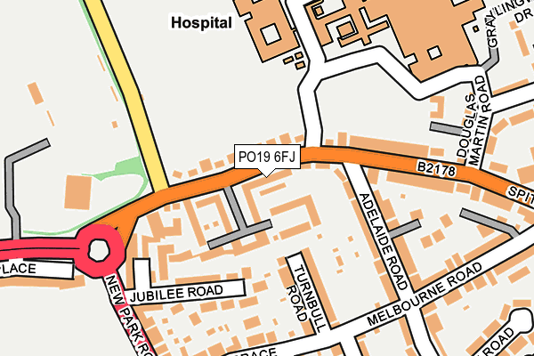 PO19 6FJ map - OS OpenMap – Local (Ordnance Survey) PO19 6FJ map - OS OpenMap – Local (Ordnance Survey)