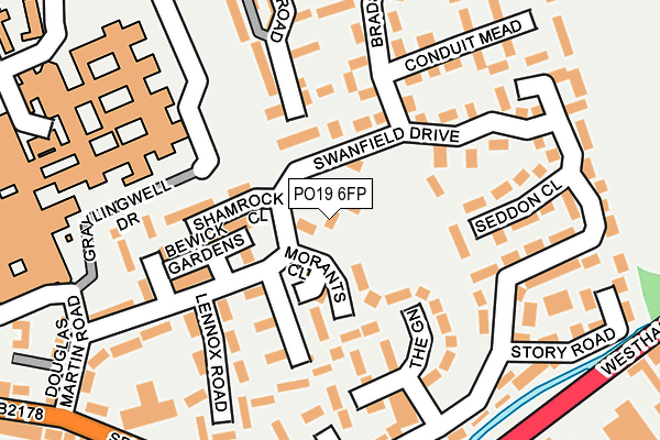 PO19 6FP map - OS OpenMap – Local (Ordnance Survey) PO19 6FP map - OS OpenMap – Local (Ordnance Survey)