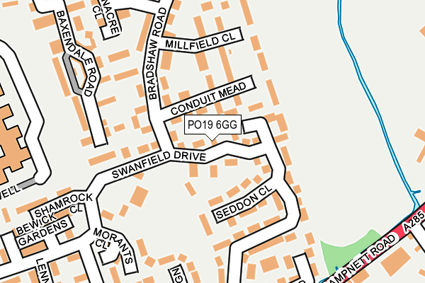 PO19 6GG map - OS OpenMap – Local (Ordnance Survey) PO19 6GG map - OS OpenMap – Local (Ordnance Survey)