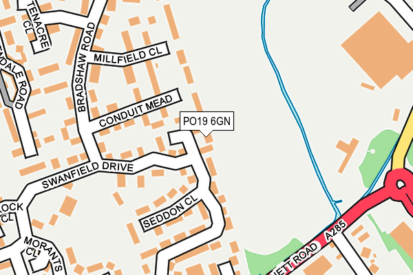 PO19 6GN map - OS OpenMap – Local (Ordnance Survey) PO19 6GN map - OS OpenMap – Local (Ordnance Survey)