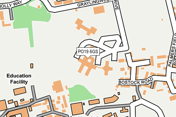 PO19 6GS map - OS OpenMap – Local (Ordnance Survey) PO19 6GS map - OS OpenMap – Local (Ordnance Survey)