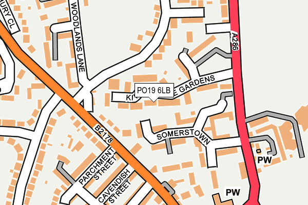PO19 6LB map - OS OpenMap – Local (Ordnance Survey) PO19 6LB map - OS OpenMap – Local (Ordnance Survey)