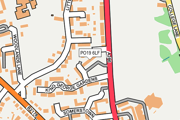 PO19 6LF map - OS OpenMap – Local (Ordnance Survey) PO19 6LF map - OS OpenMap – Local (Ordnance Survey)
