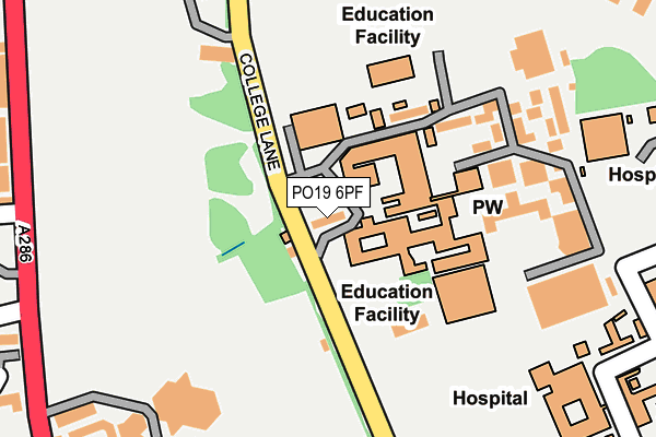 PO19 6PF map - OS OpenMap – Local (Ordnance Survey) PO19 6PF map - OS OpenMap – Local (Ordnance Survey)