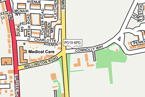 PO19 6PG map - OS OpenMap – Local (Ordnance Survey) PO19 6PG map - OS OpenMap – Local (Ordnance Survey)