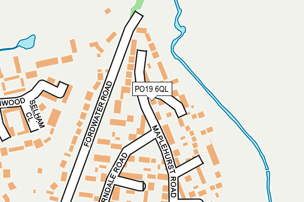 PO19 6QL map - OS OpenMap – Local (Ordnance Survey) PO19 6QL map - OS OpenMap – Local (Ordnance Survey)