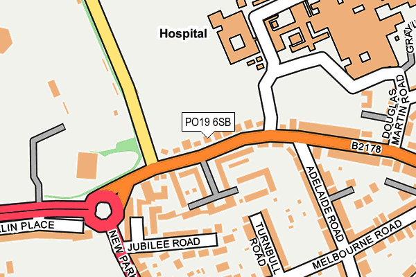 PO19 6SB map - OS OpenMap – Local (Ordnance Survey)