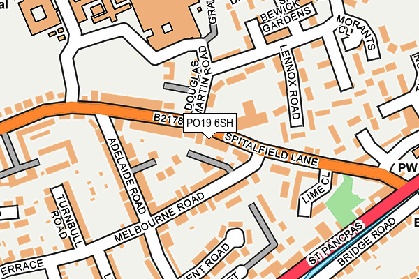 PO19 6SH map - OS OpenMap – Local (Ordnance Survey) PO19 6SH map - OS OpenMap – Local (Ordnance Survey)