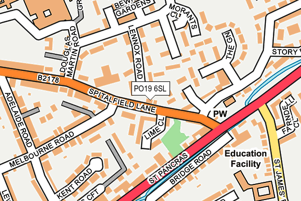 PO19 6SL map - OS OpenMap – Local (Ordnance Survey) PO19 6SL map - OS OpenMap – Local (Ordnance Survey)