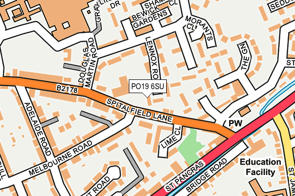 PO19 6SU map - OS OpenMap – Local (Ordnance Survey) PO19 6SU map - OS OpenMap – Local (Ordnance Survey)