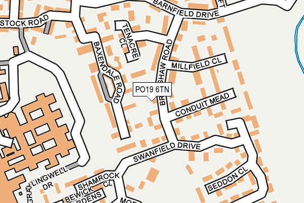PO19 6TN map - OS OpenMap – Local (Ordnance Survey) PO19 6TN map - OS OpenMap – Local (Ordnance Survey)