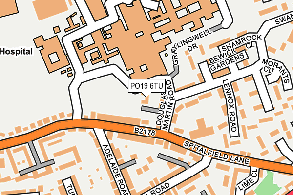 PO19 6TU map - OS OpenMap – Local (Ordnance Survey) PO19 6TU map - OS OpenMap – Local (Ordnance Survey)