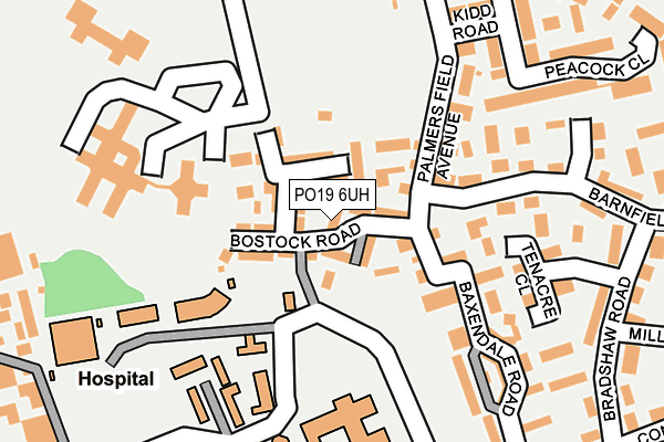 PO19 6UH map - OS OpenMap – Local (Ordnance Survey) PO19 6UH map - OS OpenMap – Local (Ordnance Survey)