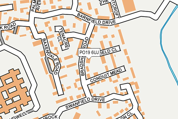 PO19 6UJ map - OS OpenMap – Local (Ordnance Survey) PO19 6UJ map - OS OpenMap – Local (Ordnance Survey)