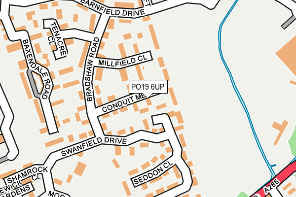 PO19 6UP map - OS OpenMap – Local (Ordnance Survey) PO19 6UP map - OS OpenMap – Local (Ordnance Survey)