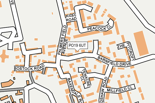 PO19 6UT map - OS OpenMap – Local (Ordnance Survey) PO19 6UT map - OS OpenMap – Local (Ordnance Survey)