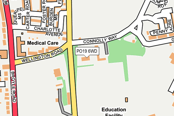 PO19 6WD map - OS OpenMap – Local (Ordnance Survey) PO19 6WD map - OS OpenMap – Local (Ordnance Survey)