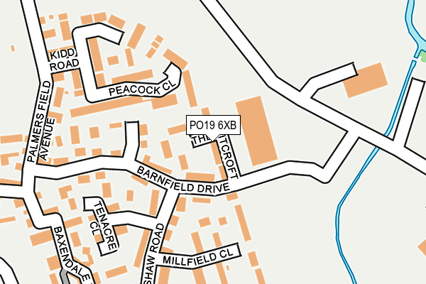 PO19 6XB map - OS OpenMap – Local (Ordnance Survey) PO19 6XB map - OS OpenMap – Local (Ordnance Survey)