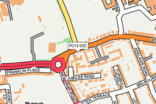 PO19 6XD map - OS OpenMap – Local (Ordnance Survey) PO19 6XD map - OS OpenMap – Local (Ordnance Survey)