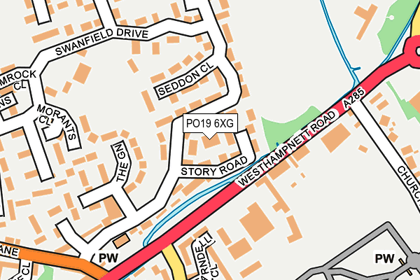 PO19 6XG map - OS OpenMap – Local (Ordnance Survey) PO19 6XG map - OS OpenMap – Local (Ordnance Survey)