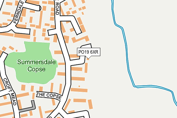 PO19 6XR map - OS OpenMap – Local (Ordnance Survey) PO19 6XR map - OS OpenMap – Local (Ordnance Survey)