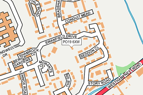 PO19 6XW map - OS OpenMap – Local (Ordnance Survey) PO19 6XW map - OS OpenMap – Local (Ordnance Survey)