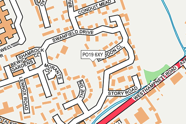 PO19 6XY map - OS OpenMap – Local (Ordnance Survey) PO19 6XY map - OS OpenMap – Local (Ordnance Survey)