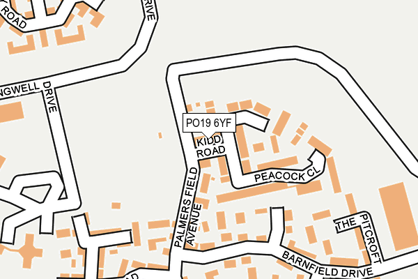 PO19 6YF map - OS OpenMap – Local (Ordnance Survey) PO19 6YF map - OS OpenMap – Local (Ordnance Survey)