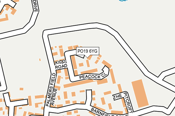 PO19 6YG map - OS OpenMap – Local (Ordnance Survey) PO19 6YG map - OS OpenMap – Local (Ordnance Survey)