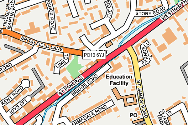 PO19 6YJ map - OS OpenMap – Local (Ordnance Survey) PO19 6YJ map - OS OpenMap – Local (Ordnance Survey)