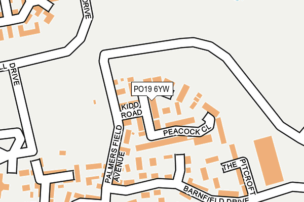 PO19 6YW map - OS OpenMap – Local (Ordnance Survey) PO19 6YW map - OS OpenMap – Local (Ordnance Survey)