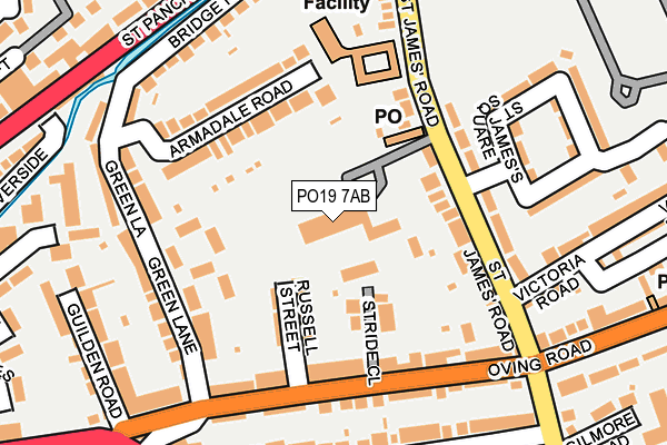 PO19 7AB map - OS OpenMap – Local (Ordnance Survey) PO19 7AB map - OS OpenMap – Local (Ordnance Survey)