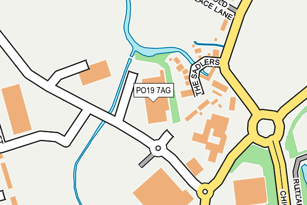 PO19 7AG map - OS OpenMap – Local (Ordnance Survey) PO19 7AG map - OS OpenMap – Local (Ordnance Survey)