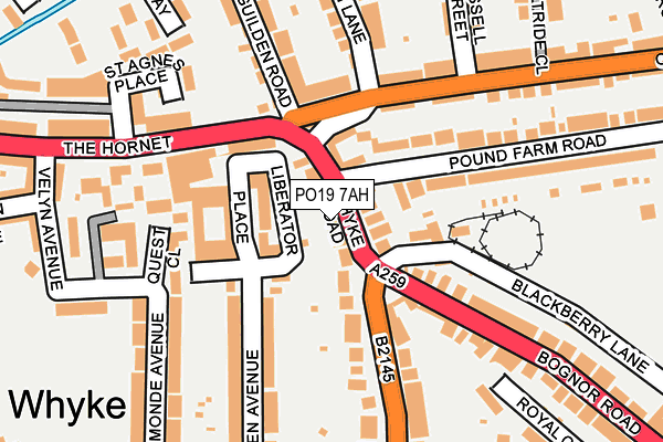PO19 7AH map - OS OpenMap – Local (Ordnance Survey) PO19 7AH map - OS OpenMap – Local (Ordnance Survey)
