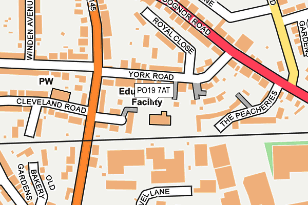 PO19 7AT map - OS OpenMap – Local (Ordnance Survey) PO19 7AT map - OS OpenMap – Local (Ordnance Survey)