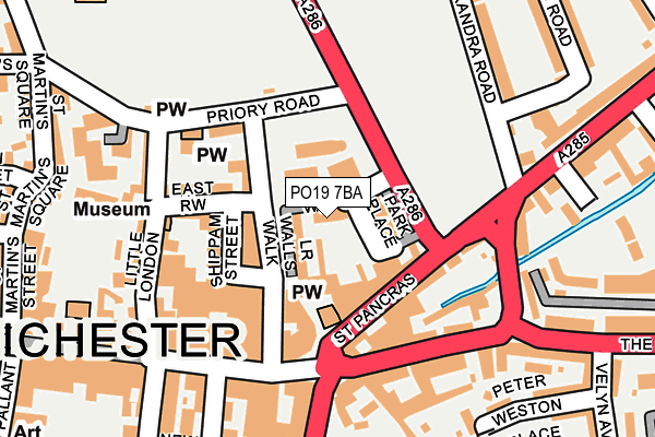 PO19 7BA map - OS OpenMap – Local (Ordnance Survey)