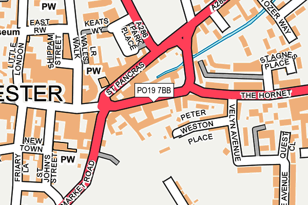 PO19 7BB map - OS OpenMap – Local (Ordnance Survey) PO19 7BB map - OS OpenMap – Local (Ordnance Survey)