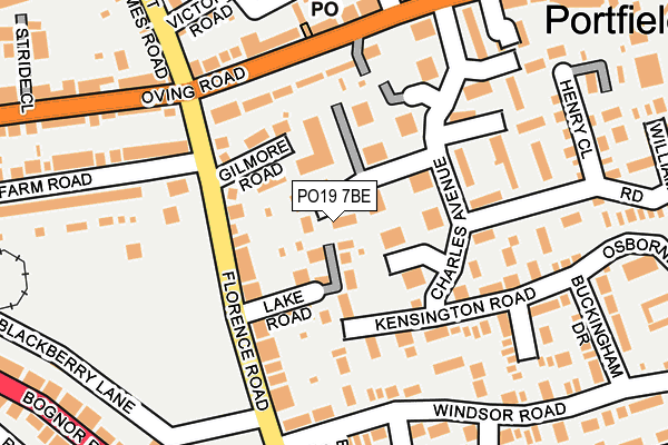 PO19 7BE map - OS OpenMap – Local (Ordnance Survey) PO19 7BE map - OS OpenMap – Local (Ordnance Survey)