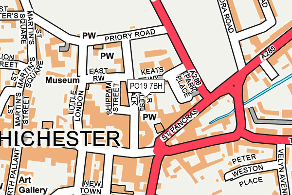 PO19 7BH map - OS OpenMap – Local (Ordnance Survey)