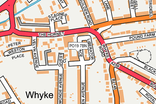 PO19 7BN map - OS OpenMap – Local (Ordnance Survey) PO19 7BN map - OS OpenMap – Local (Ordnance Survey)