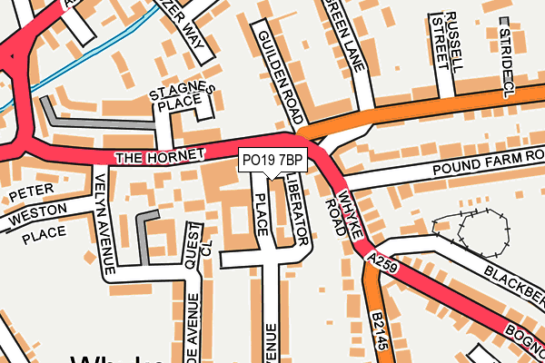 PO19 7BP map - OS OpenMap – Local (Ordnance Survey) PO19 7BP map - OS OpenMap – Local (Ordnance Survey)