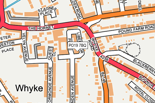PO19 7BQ map - OS OpenMap – Local (Ordnance Survey) PO19 7BQ map - OS OpenMap – Local (Ordnance Survey)