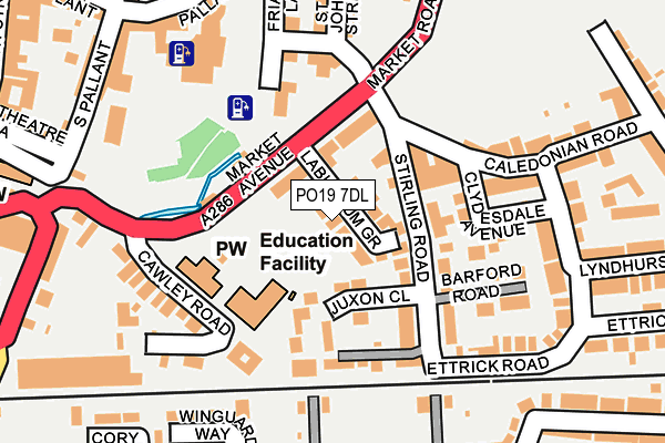 PO19 7DL map - OS OpenMap – Local (Ordnance Survey) PO19 7DL map - OS OpenMap – Local (Ordnance Survey)