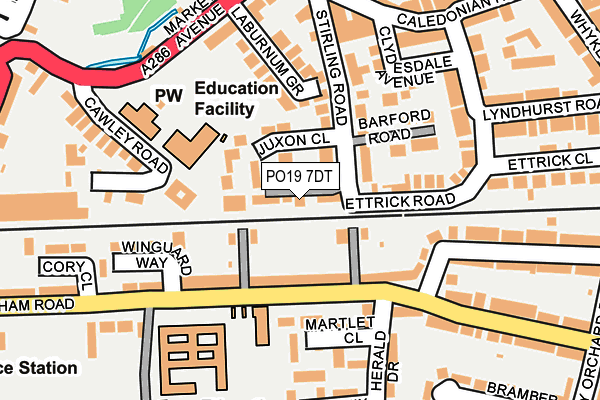 PO19 7DT map - OS OpenMap – Local (Ordnance Survey) PO19 7DT map - OS OpenMap – Local (Ordnance Survey)