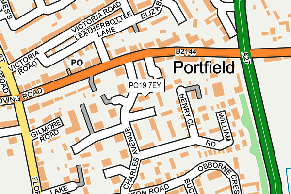 PO19 7EY map - OS OpenMap – Local (Ordnance Survey) PO19 7EY map - OS OpenMap – Local (Ordnance Survey)