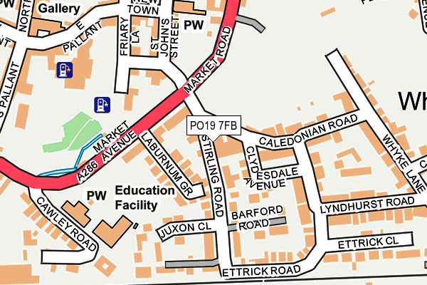 PO19 7FB map - OS OpenMap – Local (Ordnance Survey) PO19 7FB map - OS OpenMap – Local (Ordnance Survey)