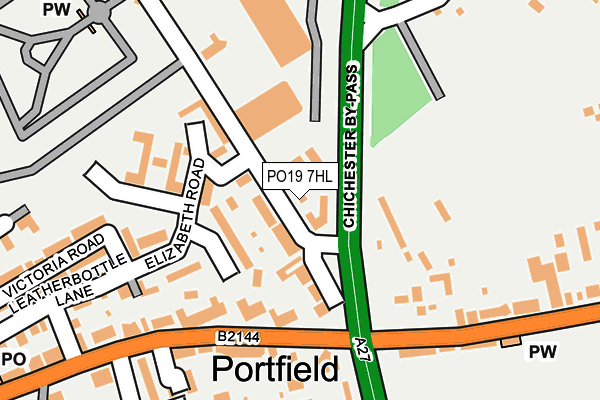 PO19 7HL map - OS OpenMap – Local (Ordnance Survey) PO19 7HL map - OS OpenMap – Local (Ordnance Survey)
