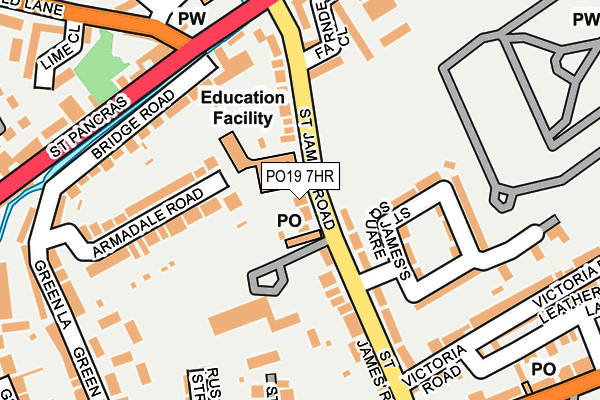 PO19 7HR map - OS OpenMap – Local (Ordnance Survey) PO19 7HR map - OS OpenMap – Local (Ordnance Survey)